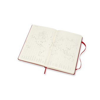 картинка Еженедельник Moleskine Classic (2019-2020), Large (13x21 см), красный от магазина Молескинов