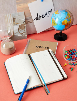 картинка Записная книжка Moleskine Voyageur, Large (11.8 x 18.2см), темно-коричневая от магазина Молескинов
