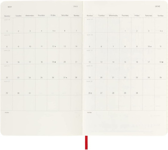 картинка Ежедневник Moleskine Classic Soft (мягкая обложка), 2023, Large (13x21 см), красный от магазина Молескинов