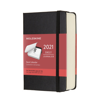 картинка Ежедневник-календарь настольный Moleskine Classic (2021), Pocket (9x14 см), черный от магазина Молескинов