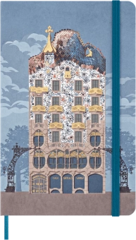 картинка Набор Moleskine Limited Edition Casa Batllo (записная книжка, в линейку, Large (13x21), голубая и шариковая ручка Kaweco, синяя) от магазина Молескинов