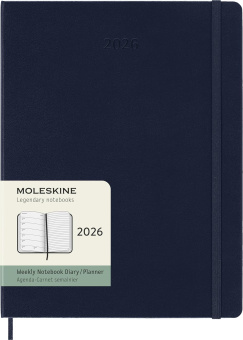 картинка Еженедельник Moleskine Classic 2026, XLarge (19x25 см), синий от магазина Молескинов