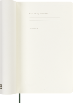 картинка Еженедельник 18 месяцев Moleskine Classic Soft (мягкая обложка),( 2026-2027), Large (13x21 см),  зеленый от магазина Молескинов