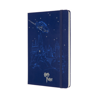 картинка Записная книжка Moleskine Harry Potter (в линейку), Large (13x21см), синяя от магазина Молескинов