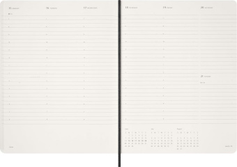 картинка Еженедельник Moleskine Essential Weekly Vertical Planner (2026), XXL (23,5×28,14), мягкая обложка, черный от магазина Молескинов