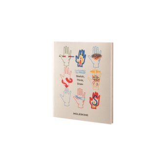 картинка Книга Moleskine,"Эскиз,Размышление,Рисование", (21х25см), белая, в мягкой обложке от магазина Молескинов