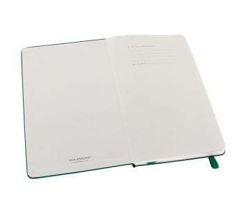 картинка Записная книжка Moleskine Classic (нелинованная), Large (13х21см), зеленая от магазина Молескинов