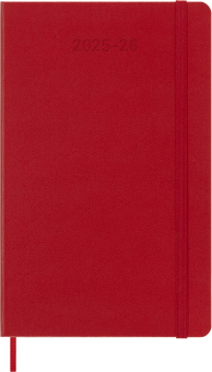 картинка Еженедельник 18 месяцев Moleskine Classic 2025 - 2026, Large (13x21 см), твердая обложка, красный от магазина Молескинов