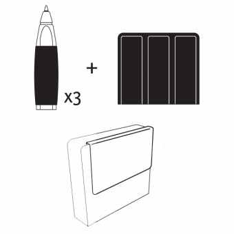 картинка Держатель для ручек Moleskine Writing Accessories Set, черный от магазина Молескинов