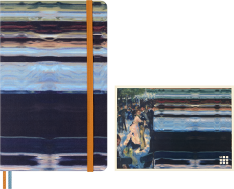 картинка Записная книжка Moleskine Limited Edition Impressionism, в линейку, Large (13x21 см), синяя от магазина Молескинов