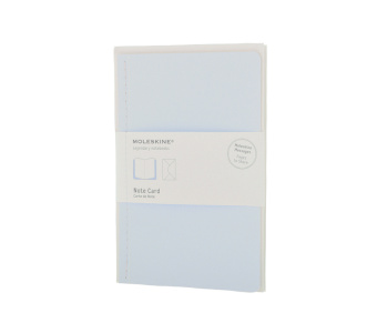 картинка Почтовый набор Moleskine Note Card (с конвертом), Large (11,5х17,5см), голубой от магазина Молескинов