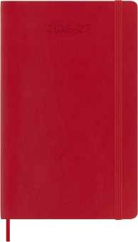 картинка Еженедельник 18 месяцев Moleskine Classic Soft (мягкая обложка),( 2026-2027),  Large (13x21 см),   красный от магазина Молескинов