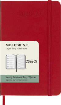 картинка Еженедельник 18 месяцев Moleskine Classic (2026-2027), Pocket (9x14 см),  красный от магазина Молескинов