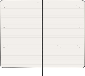 картинка Еженедельник 18 месяцев Moleskine Classic (гориз.2026-2027), Large (13x21 см), черный от магазина Молескинов