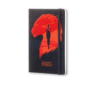 картинка Записная книжка Moleskine Game of Thrones (нелинованная), Large (13х21 см), черная от магазина Молескинов