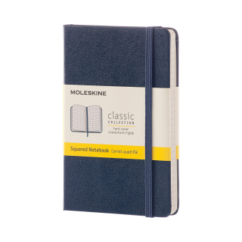 картинка Записная книжка Moleskine Classic Soft(мягкая обложка), в клетку, Pocket (9x14 см), синяя от магазина Молескинов