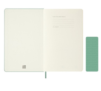 картинка Записная книжка Moleskine Classic с цветным узором  (нелинованный), Large (13х21см), шалфейно зеленый от магазина Молескинов