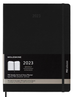 картинка Еженедельник Moleskine Professional 2023 (верт.), XLarge (19x25 см), черный от магазина Молескинов