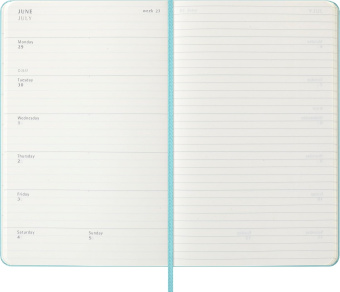 картинка Еженедельник Moleskine Classic 2026, Large (13x21 см), аквамарин от магазина Молескинов