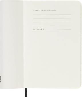 картинка Еженедельник Moleskine Classic Soft (мягкая обложка), 2026,Pocket (9x14см),черн, гориз.блок от магазина Молескинов