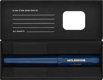 картинка Ручка перьевая Moleskine KAWECO, синяя в подарочной упаковке от магазина Молескинов