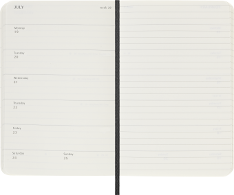 картинка Еженедельник 18 месяцев Moleskine Classic Soft  ( 2026-2027), Pocket (9x14 см),черный от магазина Молескинов