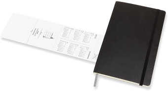 картинка Ежемесячник-планинг Moleskine Classic 2022 Soft (мягкая обложка), Large (13x21 см), черный от магазина Молескинов