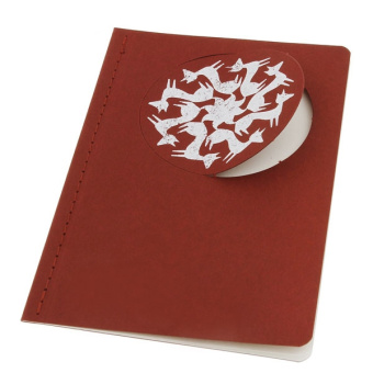 картинка Открытка Moleskine Ornament Card Foxtrot, Large (11,5х17,5см), красная от магазина Молескинов