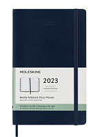Еженедельник Moleskine Classic Soft (мягкая обложка), 2023, Large (13x21 см), синий