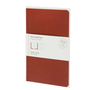 картинка Почтовый набор Moleskine Note Card (с конвертом), Pocket (9х14см), красный от магазина Молескинов