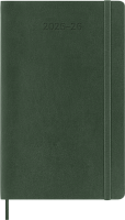 Еженедельник 18 месяцев Moleskine Classic 2025 - 2026, Large (13x21 см), мягкая обложка, зеленый