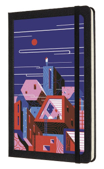картинка Записная книжка Moleskine Studio Collection (в линейку), YUKAI DU, Large (13х21см), черная от магазина Молескинов