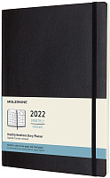 Ежемесячник-планинг Moleskine Classic Soft (мягкая обложка), (2022), XLarge (19x25 см), черный