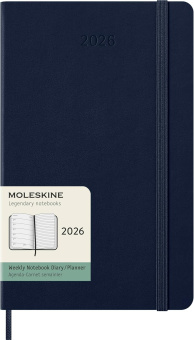 картинка Еженедельник Moleskine Classic 2026, Large (13x21 см), синий от магазина Молескинов