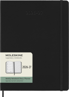 картинка Еженедельник 18 месяцев  Moleskine Classic (2026-2027), XLarge (19x25 см), черный от магазина Молескинов
