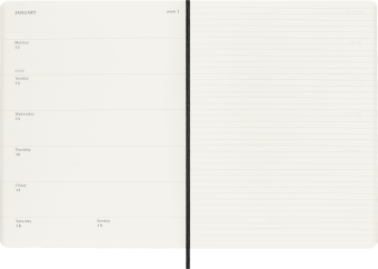 картинка Еженедельник Moleskine Classic Soft (мягкая обложка), (2024-2025), XLarge (19x25 см), черный от магазина Молескинов