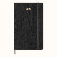 Еженедельник Moleskine PRECIOUS & ETHICAL в мягкой обложке 2025, Large (13x21 см), черный, в упаковке