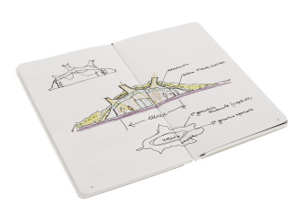 картинка Сборник дизайнерских работ Moleskine Inspiration and Process in Architecture, Giancarlo de Carlo, Large (13х21см) от магазина Молескинов