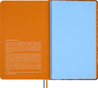 картинка Записная книжка Moleskine Limited Edition Impressionism, в линейку, Large (13x21 см), синяя от магазина Молескинов