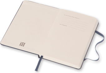 картинка Записная книжка Moleskine Classic (нелинованная), Pocket (9x14см), темно-синяя от магазина Молескинов