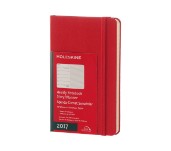 картинка Еженедельник Moleskine Classic (2017), Pocket (9x14 см), красный от магазина Молескинов