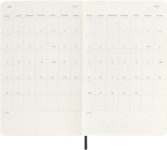 картинка Ежедневник Moleskine Classic Soft (мягкая обложка), 2023, Large (13x21 см), черный от магазина Молескинов