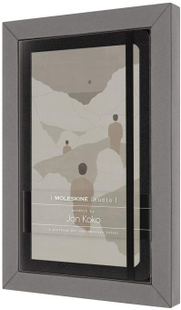 картинка Записная книжка Moleskine Studio Collection (в линейку), JON KOKO, Large (13х21см), черная от магазина Молескинов