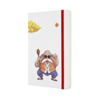 картинка Записная книжка Moleskine LIMITED EDITION DRAGONBALL Master Roshi, Large (13х21см), белая от магазина Молескинов