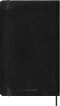 картинка Ежедневник 18 месяцев Moleskine Classic 2025 - 2026, Large (13x21 см), мягкая обложка, черный от магазина Молескинов