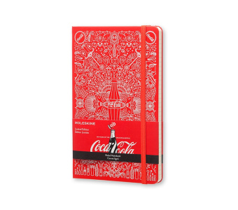картинка Записная книжка Moleskine Coca-Cola (в линейку), Large (13х21см), красная от магазина Молескинов