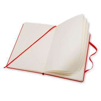 картинка Записная книжка Moleskine Classic (в клетку), Large (13х21см), красная - со скидкой от магазина Молескинов