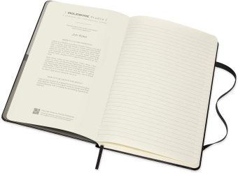 картинка Записная книжка Moleskine Studio Collection (в линейку), JON KOKO, Large (13х21см), черная от магазина Молескинов