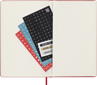 картинка Еженедельник 18 месяцев Moleskine Classic ( 2026-2027),  Large (13x21 см),   красный от магазина Молескинов