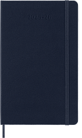 Еженедельник 18 месяцев Moleskine Classic 2025 - 2026, Large (13x21 см), твердая обложка, синий